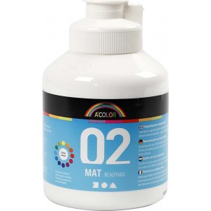 Schulfarbe - Acryl - Weiß - Matt - 500 ml Schulfarbe - Acryl - Weiß - Matt - 500 ml