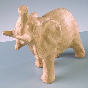 PappArt Figur 15 x 6,5 x 15 cm - Elefant PappArt Figur 15 x 6,5 x 15 cm - Elefant