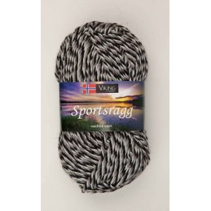 Wikingergarn Sportlappen 50g - Grau/Schwarz/Weiß (580) SR Wikingergarn Sportlappen 50g - Grau/Schwarz/Weiß (580) SR