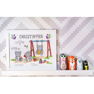 Stickset Geburtshoroskop - die Teddybären Stickset Geburtshoroskop - die Teddybären