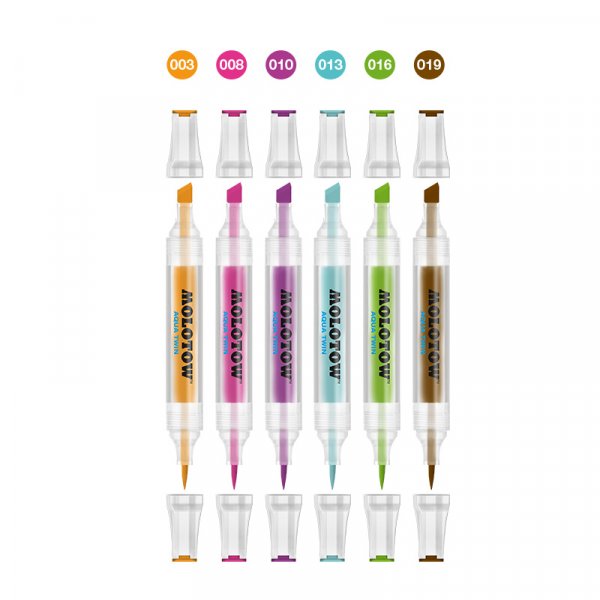 Aquarellmarker-Set Aqua Twin 6 Stifte - Color II