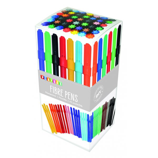 Fasermaler - verschiedene Farben - schmal - 42 Stk