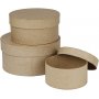 Runde Pappmach-Boxen - 3 Stck