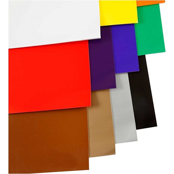 Glanzpapier - gemischte Farben - 11 x 25 Blatt