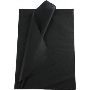Seidenpapier - Schwarz - 50 x 70 cm - 14 g - 25 Blatt Seidenpapier - Schwarz - 50 x 70 cm - 14 g - 25 Blatt