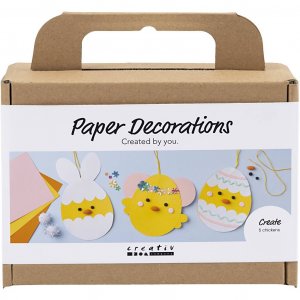 Mini-Bastelset f�r Papierdekorationen - Karton mit Dekoration