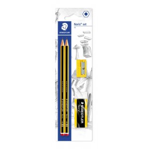Noris Bleistifte mit Radiergummi und Spitzer - 2 Bleistifte Noris Bleistifte mit Radiergummi und Spitzer - 2 Bleistifte