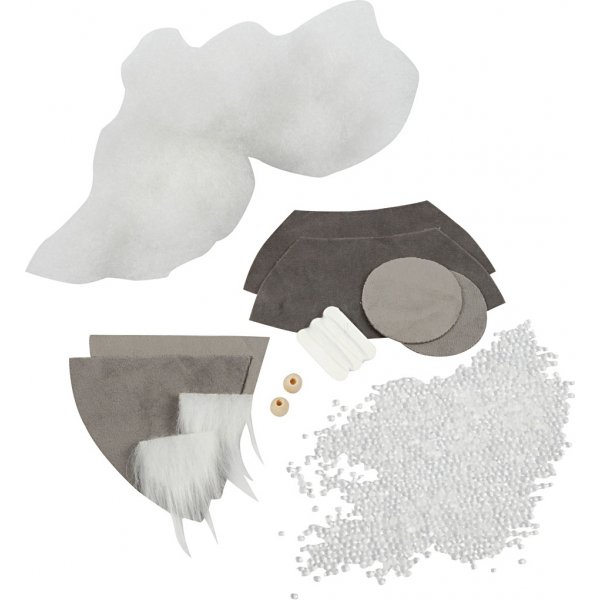 Mini-DIY-Kit - grau - skandinavischer Weihnachtsmann