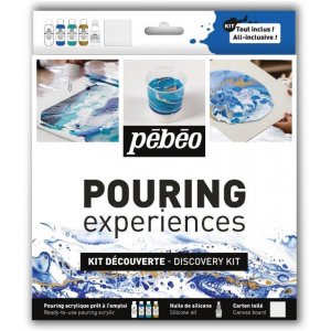 Gießfarbenset - Pebeo - All-Inclusive-Set 4 x 59 ml + Silikonöl 50 ml Gießfarbenset - Pebeo - All-Inclusive-Set 4 x 59 ml + Silikonöl 50 ml