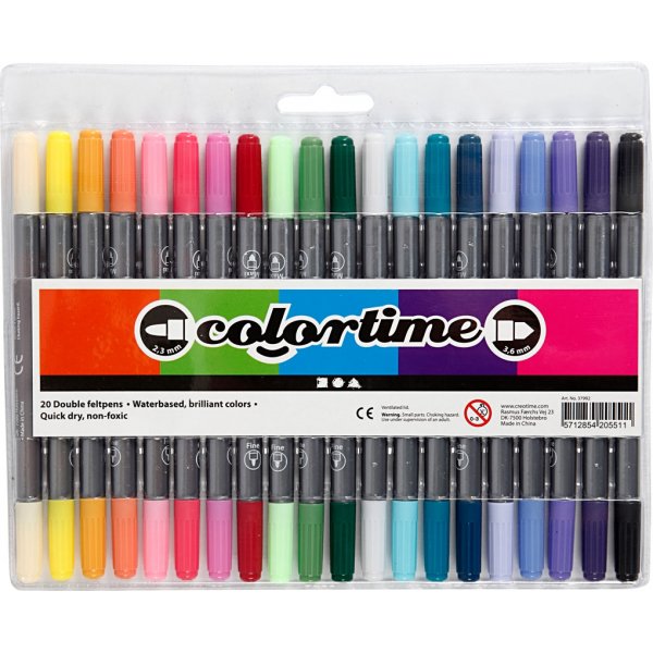 Colortime Doppelmarker - Komplementrfarben - 20 Stk