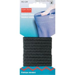 Standardgummiband 5 mm schwarz 3 m Standardgummiband 5 mm schwarz 3 m