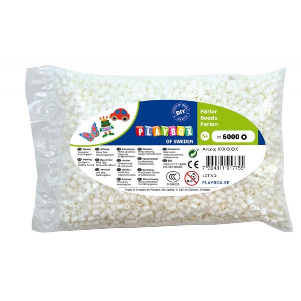 Perlen 6000 Stck wei