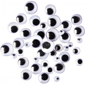 Augen - schwarz & weiß 7,10 & 15 mm - 300 Stk Augen - schwarz & weiß 7,10 & 15 mm - 300 Stk