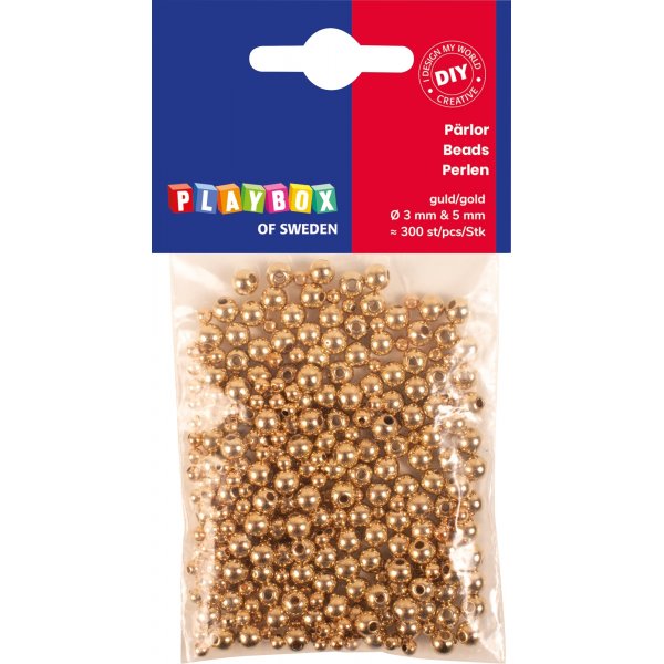 Goldfarbene Perlen - 300 Stck
