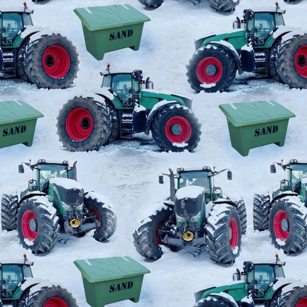 Gemusterter Jersey 150 cm - Traktorschnee
