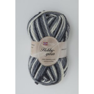 Wikingergarn Hobbygarn 50g - Multi Grey (912) Wikingergarn Hobbygarn 50g - Multi Grey (912)