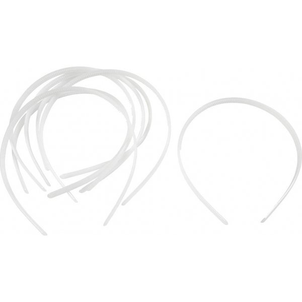 Diadem - 8 mm - wei - 20 Stk