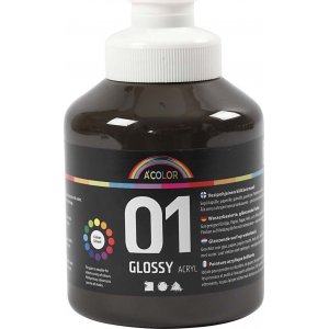 Schulfarbe - Acryl - braun - glänzend - 500 ml Schulfarbe - Acryl - braun - glänzend - 500 ml