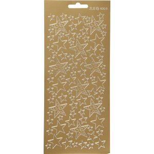 Aufkleber - Gold - Sterne - 10 x 23 cm Aufkleber - Gold - Sterne - 10 x 23 cm