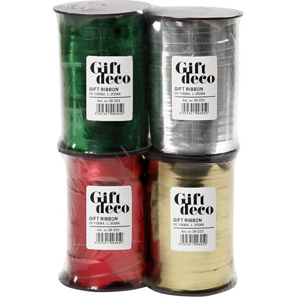 Geschenkkordel - glnzend - 4 x 250 m