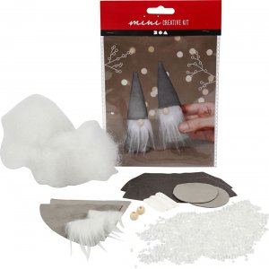Mini-DIY-Kit - grau - skandinavischer Weihnachtsmann Mini-DIY-Kit - grau - skandinavischer Weihnachtsmann