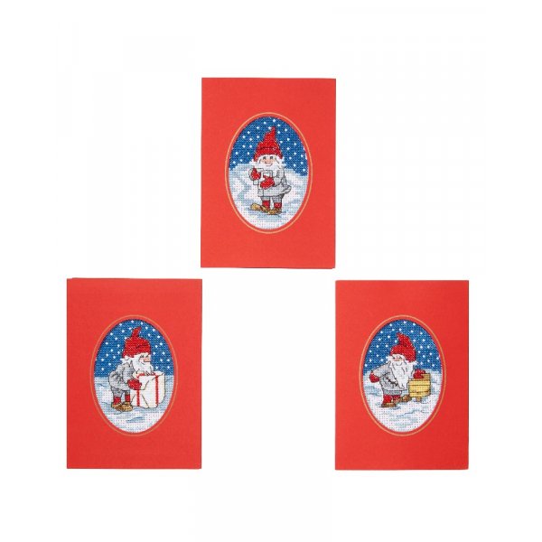 Stickset Weihnachtskarte - Weihnachtsmann-Tennis unterwegs