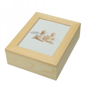 Holzkiste mit Rahmen 19 x 15,5 - unbehandelt Holzkiste mit Rahmen 19 x 15,5 - unbehandelt