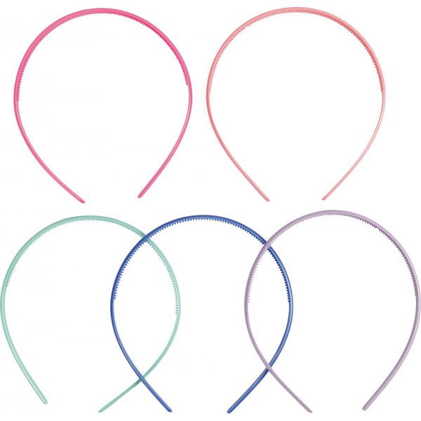 Diadem - 8 mm - gemischte Farben - 5 Stk