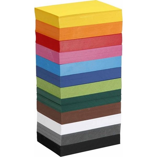 Kreativkarton - gemischte Farben - A6 - 12x100 Stk