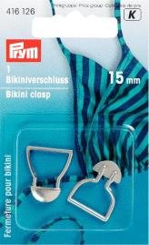 Bikini-Schnalle getroffen. 15 mm silberfarben Bikini-Schnalle getroffen. 15 mm silberfarben