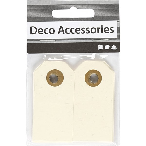 Manila-Marker - Creme - 3 x 6 cm - 30 Stk