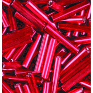 Stabperlen versilbert ø 2 x 11 mm - dunkelrot 13 g Stabperlen versilbert ø 2 x 11 mm - dunkelrot 13 g