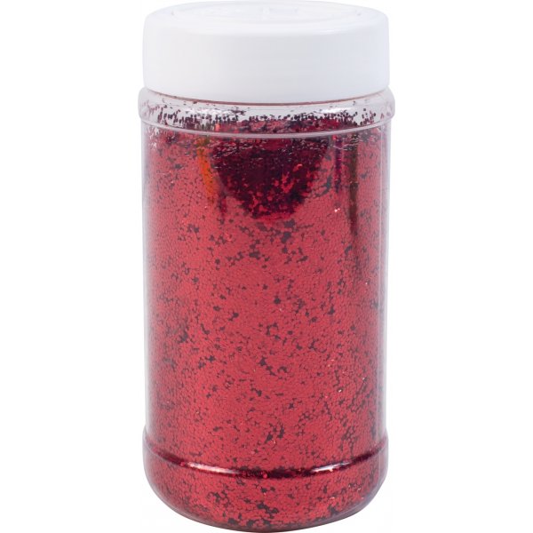 Glitzerstreuer grob rot