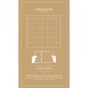 Monatsplan für Filofax Clipbook Personal - Undatiert Monatsplan für Filofax Clipbook Personal - Undatiert
