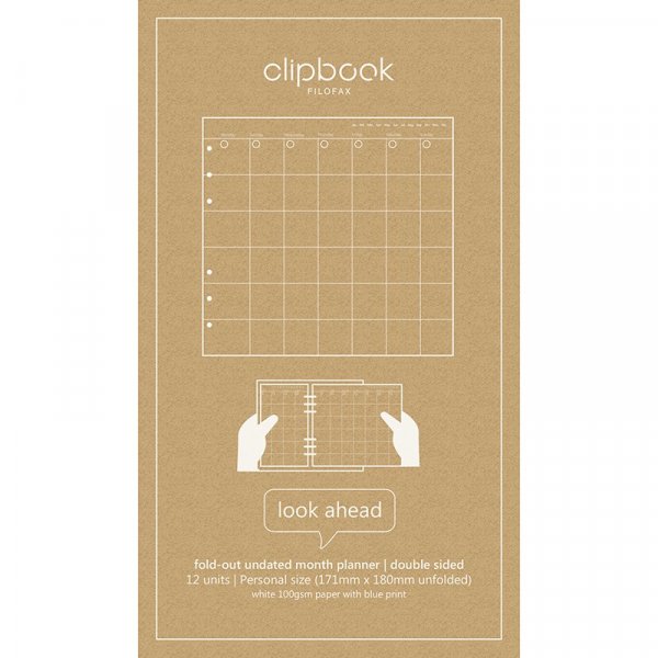 Monatsplan fr Filofax Clipbook Personal - Undatiert