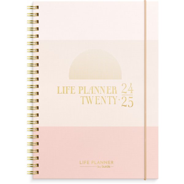 Kalender 24/25 - Lebensplaner rosa horizontal