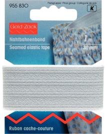 Gummiband mit Naht 30mm weiß 1m Gummiband mit Naht 30mm weiß 1m