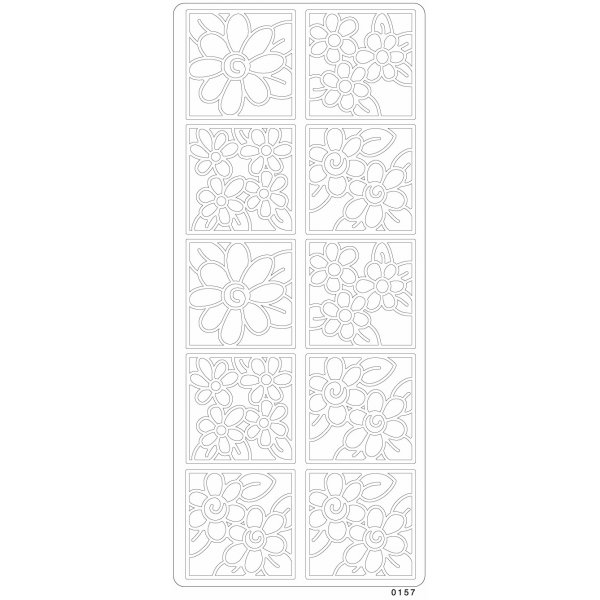 Abziehbilder - Blumen/Karos