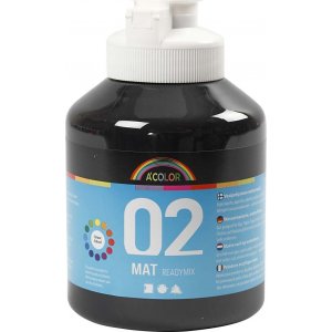 Schulfarbe - Acryl - Schwarz - Matt - 500 ml Schulfarbe - Acryl - Schwarz - Matt - 500 ml