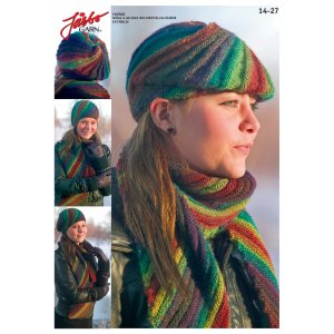 Strickmuster - Mütze und Schal mit diagonalen Streifen Strickmuster - Mütze und Schal mit diagonalen Streifen