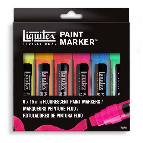 Farbmarker-Set Liquitex Wide 15mm - Fluoreszierend