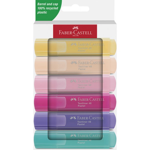 Textmarker-Set - Faber-Castell - TL 46 - Pastell 6 Stifte