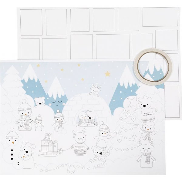 Weihnachtskalender aus Pappe - 30 Stk