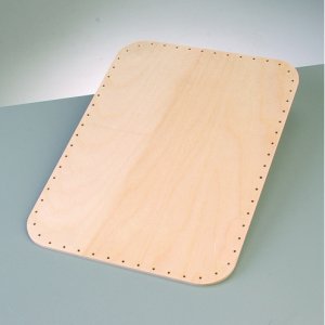 Korbboden 34 x 24 cm / 4 mm - rechteckig, Holzfaser Korbboden 34 x 24 cm / 4 mm - rechteckig, Holzfaser