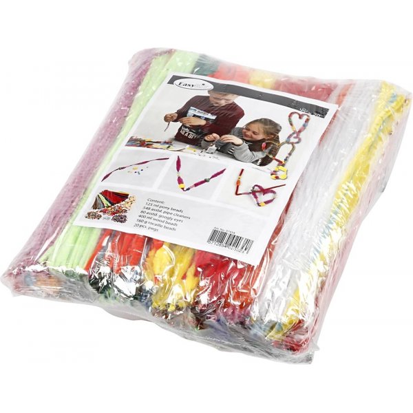 Spa� mit Klemmen und Pfeifenreinigern - bunt gemischt