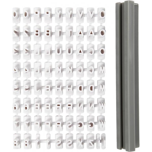 Stempelset - Weiß - Buchstaben - Zahlen Stempelset - Weiß - Buchstaben - Zahlen