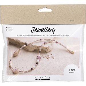 Mini DIY Kit Schmuck, rosa Harmonie, schwere Halskette Mini DIY Kit Schmuck, rosa Harmonie, schwere Halskette