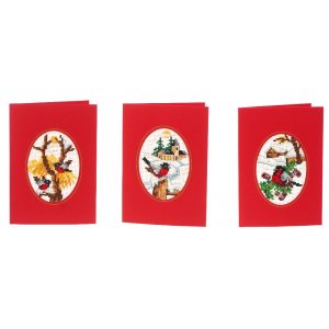 Stickset Weihnachtskarten - Domherrar Stickset Weihnachtskarten - Domherrar