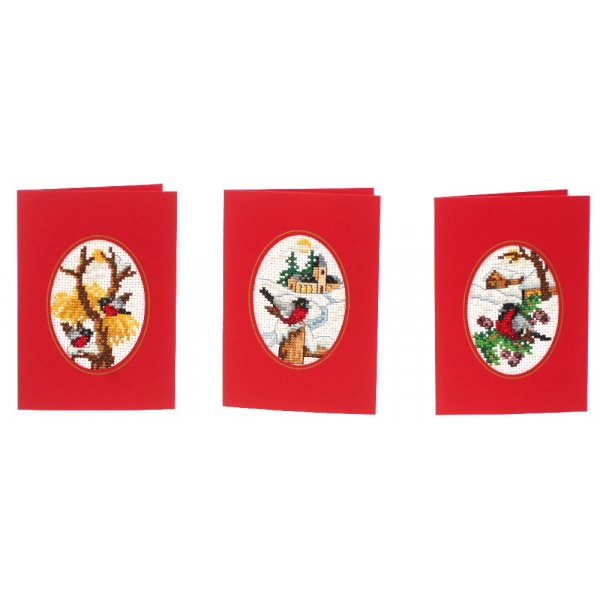 Stickset Weihnachtskarten - Domherrar