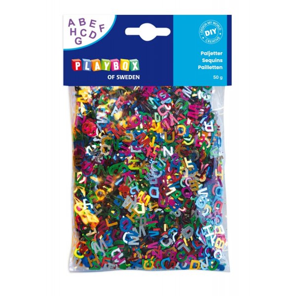 Pailletten 50 g Buchstaben